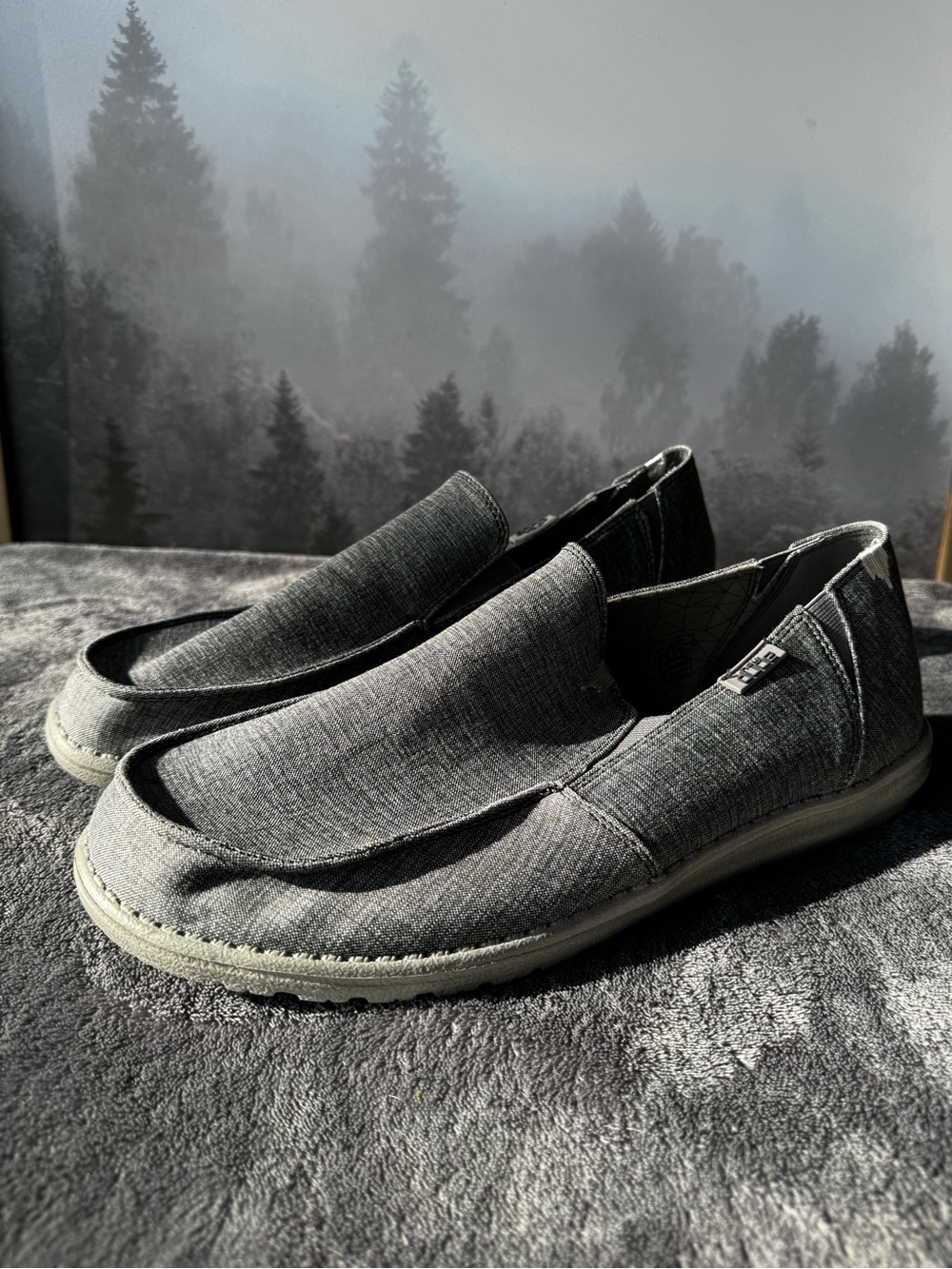 Men's Hey Dude Casual Slip-On Loafers in Gray - missing insoles